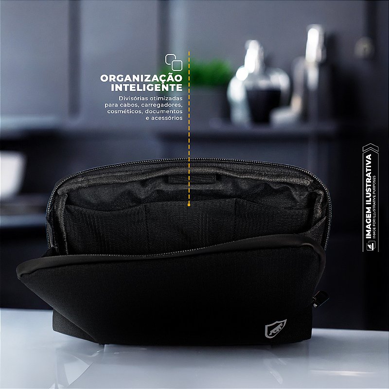 Necessaire Organizadora | Compacta, Impermeável e com Divisórias Internas - Discovery - Gshield - foto 2