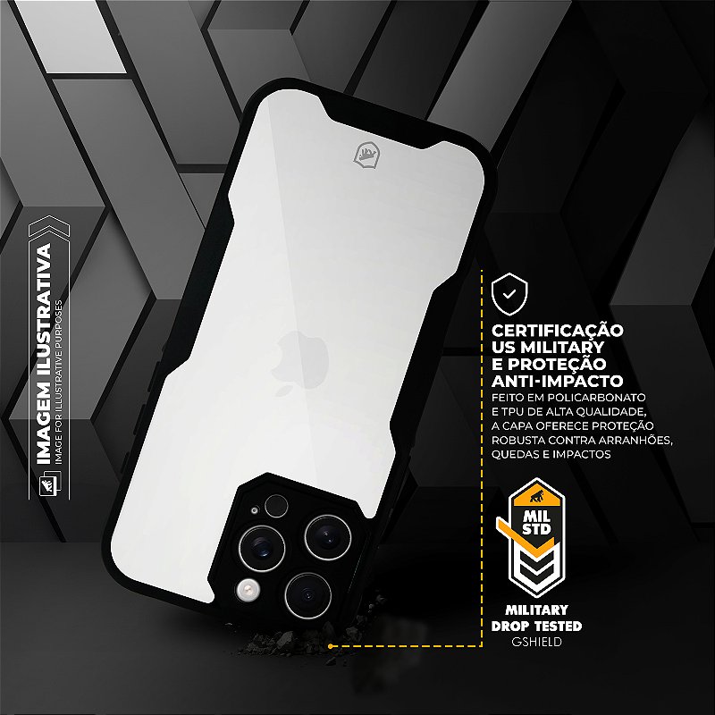 Capa para iPhone / Samsung - Dual Shock Sense Preta - Gshield