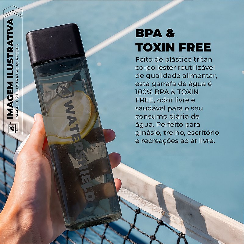Garrafa 500ml com Vedação Antivazamento e Alça para Transporte - WaterShield - Gshield - foto 6