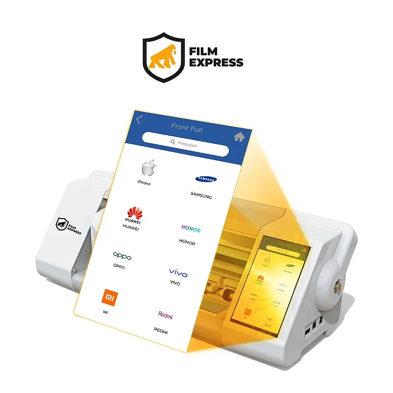 Máquina de corte de película impressora hydrogel Film Express + Película Film Express Transparente HD até 7'' 50 Unidades - Gshield