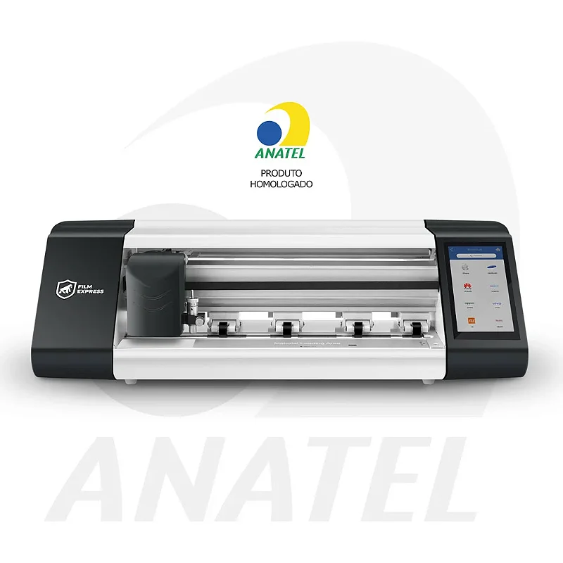 Máquina de Corte de Películas Film Express Pro - Até 16 polegadas - Preta +Película Film Express Transparente HD até 7'' 50 Unidades - Gshield
