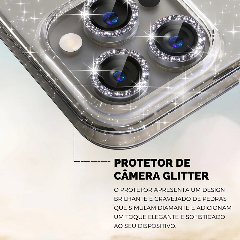 Protetor de Lente para iPhone 16 Plus - Glitter - Gshield