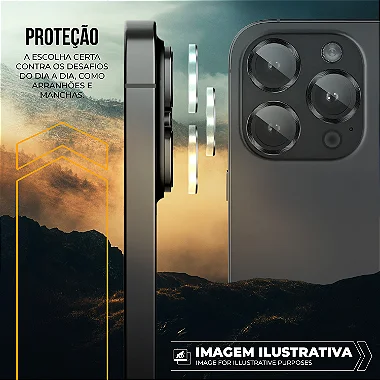 Protetor de Lente - Survivor - Transparente com molde aplicador - Frame para câmera - Gshield