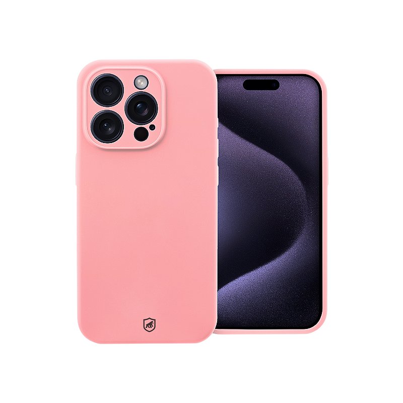 Capa para iPhone - Silicon Premium - Preta / Rosa - Gshield - foto 2