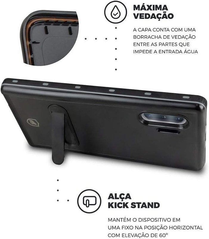 Capa à Prova D'Água Nautical Preta - APPLE / SAMSUNG - Gshield - foto 7