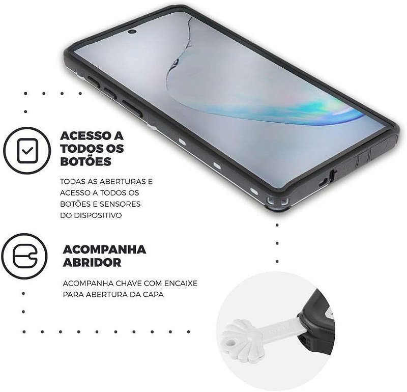 Capa à Prova D'Água Nautical Preta - APPLE / SAMSUNG - Gshield - foto 3