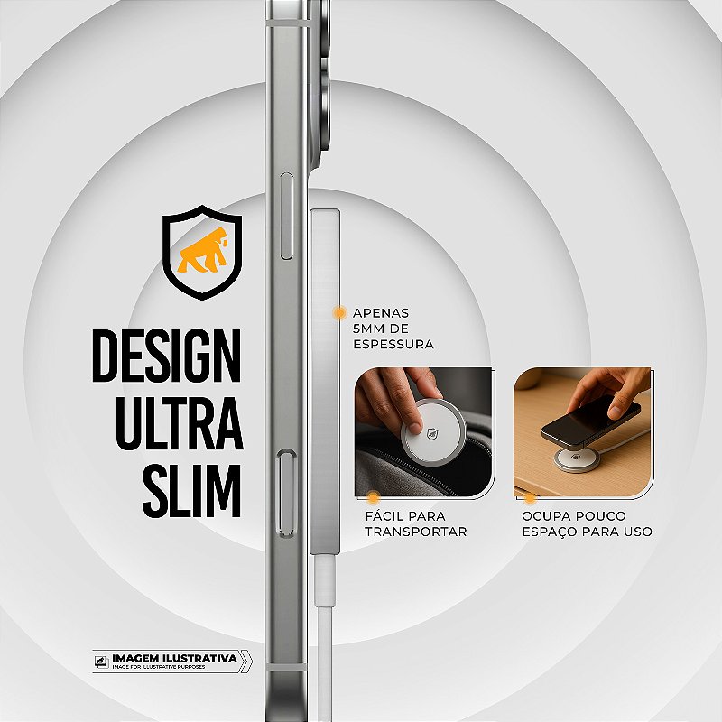 Carregador Wireless Magsafe Ultra - Branco - Gshield - foto 4
