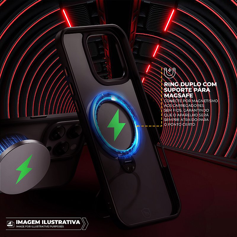 Capa para iPhone 16 Pro - Dual Ring Pro - Gshield