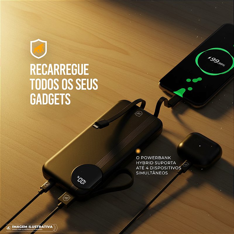 Carregador Portátil Hybrid - 10.000mAh - Gshield - foto 5