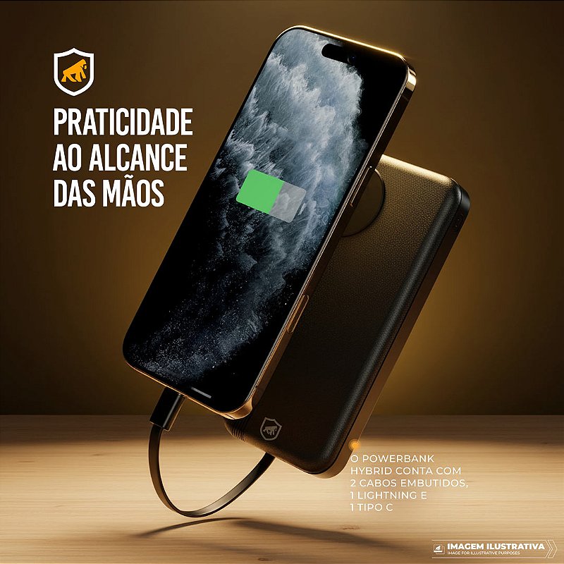 Carregador Portátil Hybrid - 10.000mAh - Gshield - foto 4