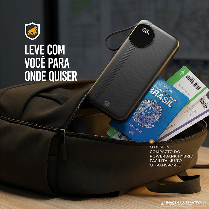 Carregador Portátil Hybrid - 10.000mAh - Gshield - foto 3