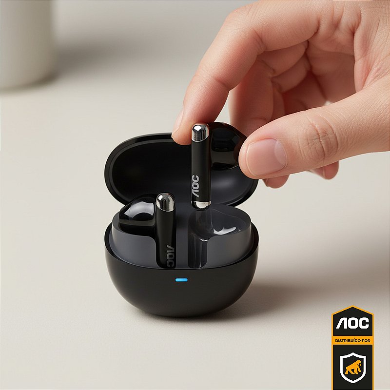 Fone de ouvido Earbuds V5.4 - Preto - AOC - foto 10