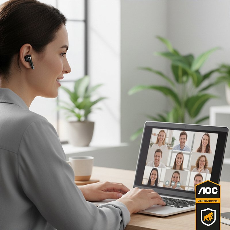 Fone de ouvido Earbuds V5.4 - Preto - AOC - foto 8
