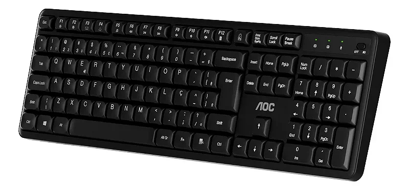 Kit Teclado e Mouse Sem Fio Wireless 2.4 - Preto - AOC - foto 4