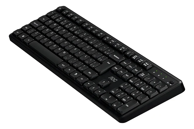 Kit Teclado e Mouse Sem Fio Wireless 2.4 - Preto - AOC - foto 2