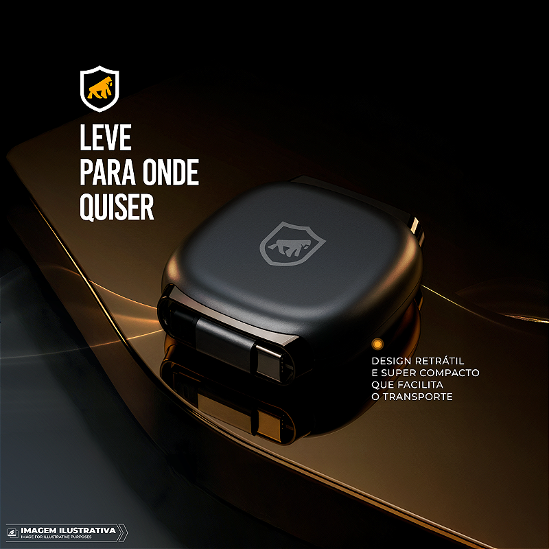 Cabo Retrátil Tipo C / Tipo C 100W Fast Charge 1M, Transferência 480Mb/s, Compatível com Smartphones, Notebooks e Centrais Automotivas - Victus - Gshield