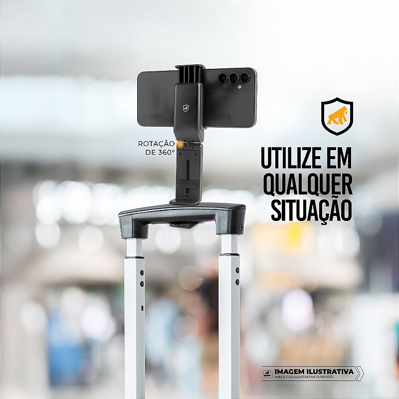 Suporte Articulado para Mesa – Ajuste 90°, Rotação 360°, Dobrável, Antiderrapante e Compatível com Smartphones até 9cm – Hybrid - Gshield - foto 4