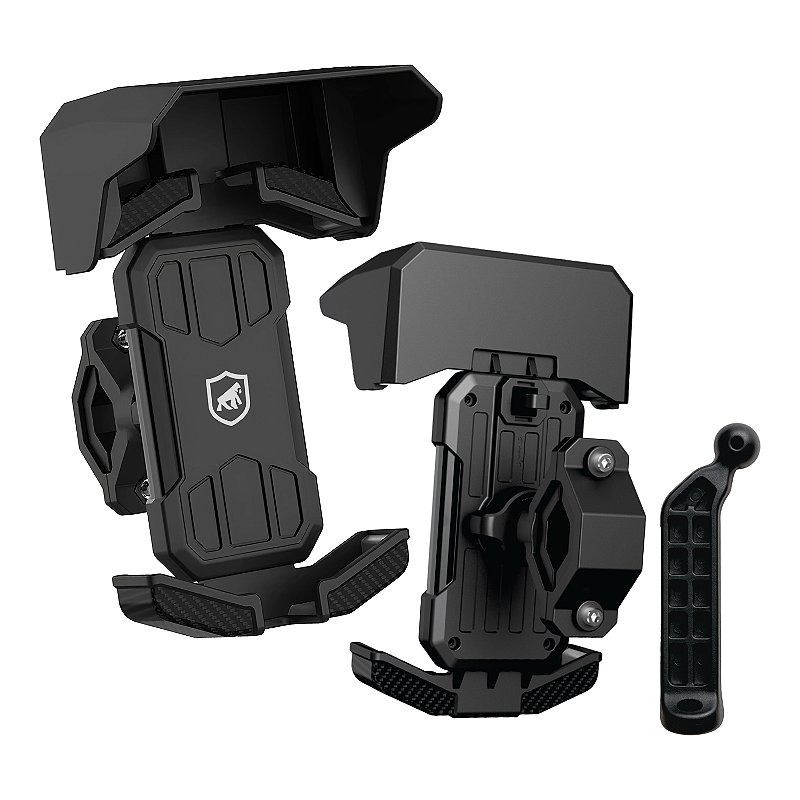Suporte para Moto, Bicicleta, Bike - Anti-Vibração, À Prova de Choque, Ajuste 360°, Solar Cover, Compatível com Smartphones 4.7” a 7” - Survivor - Gshield - foto 2