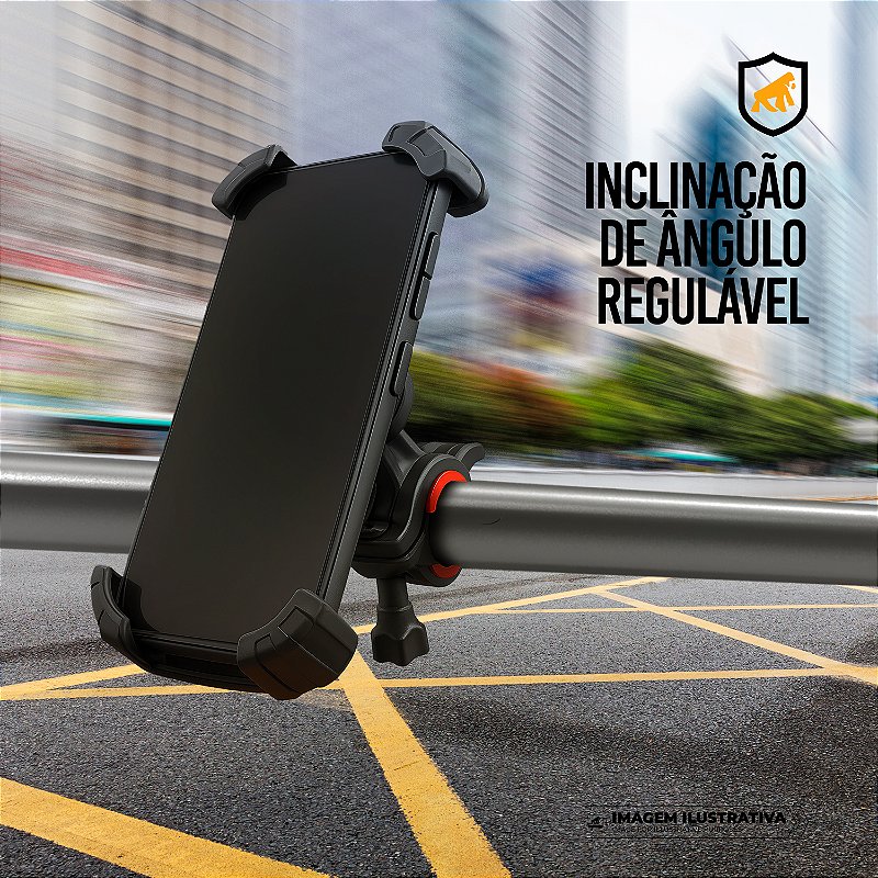 Suporte para Moto, Bicicleta, Bike - Travamento Seguro, Rotação 360°, Amortecimento de Impacto e Fixação para Guidão - Tank Car - Gshield - foto 3