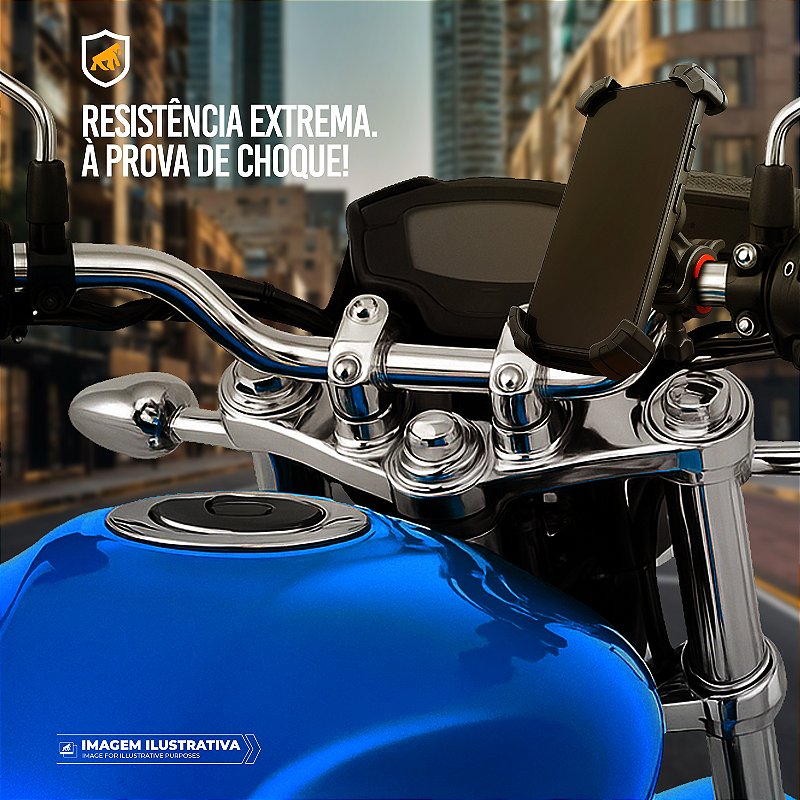 Suporte para Moto, Bicicleta, Bike - Travamento Seguro, Rotação 360°, Amortecimento de Impacto e Fixação para Guidão - Tank Car - Gshield - foto 6