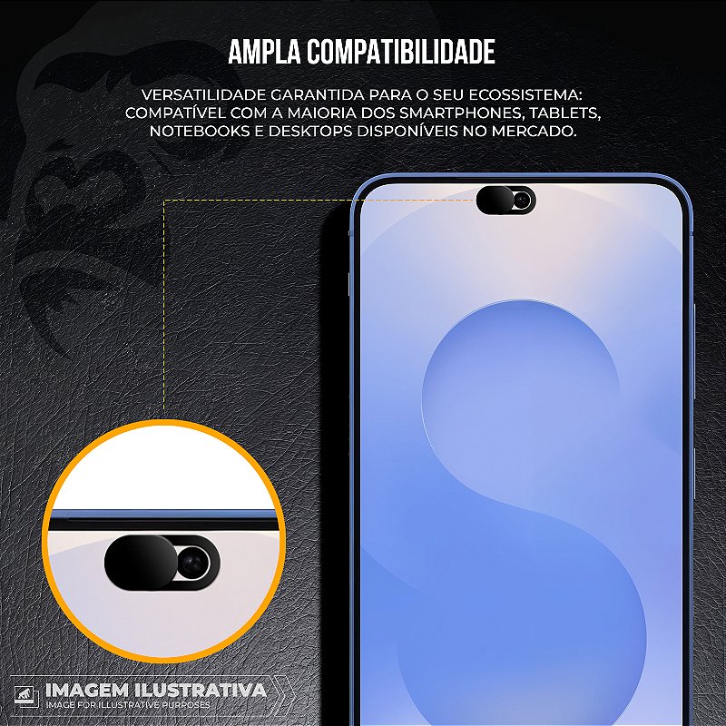Protetor de Privacidade para Câmera - Ultra Slim 0,7mm, Deslizante e Universal para Notebook, Tablet e Smartphone - Gshield - foto 3