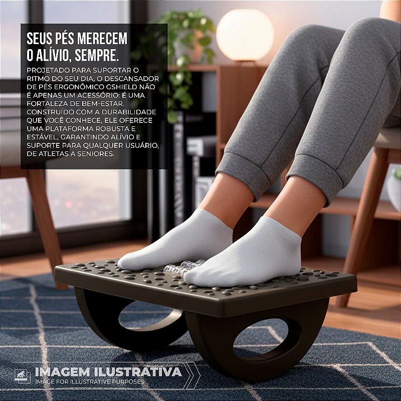 Apoio descanso Ergonômico para os Pés - Office Armor - Gshield