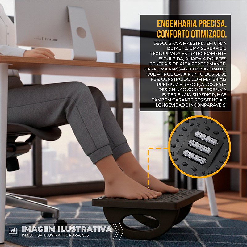 Apoio descanso Ergonômico para os Pés - Office Armor - Gshield