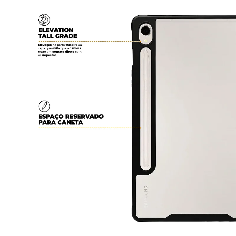 Capa para Samsung Galaxy Tab S10 Plus - Clear Shock - Gshield