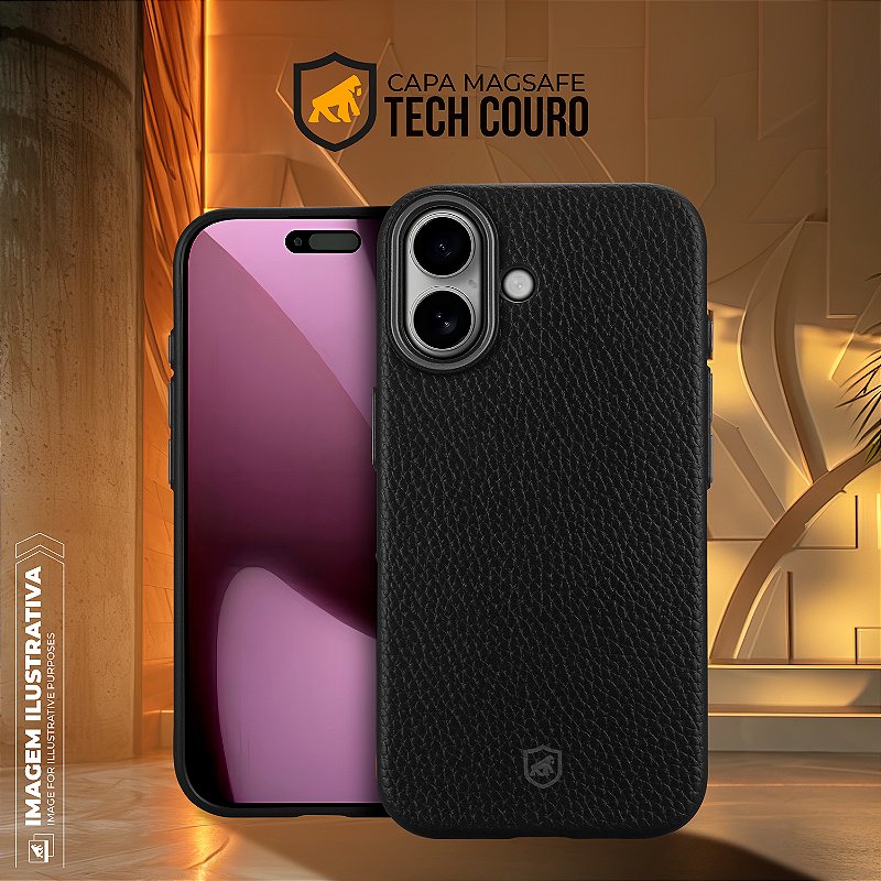Capa para iPhone Air - Magsafe Tech Couro - Preta - Gshield