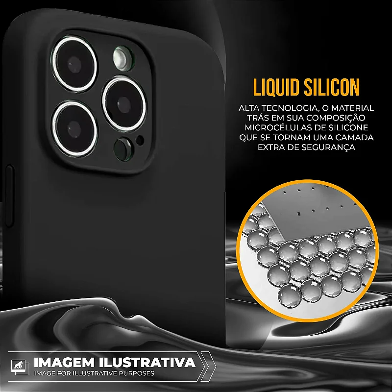 Capa para iPhone 17 Pro Max - Silicon Premium Preta - Gshield - foto 5
