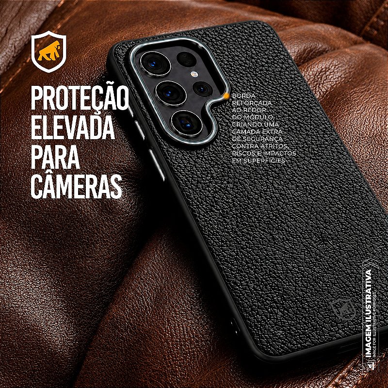 Capa para Samsung Galaxy S25 Ultra - Magsafe Tech Couro - Preta - Gshield
