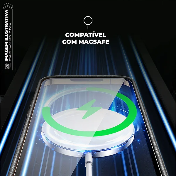 Capa para iPhone 15 - Magsafe Tech Couro - Preta - Gshield