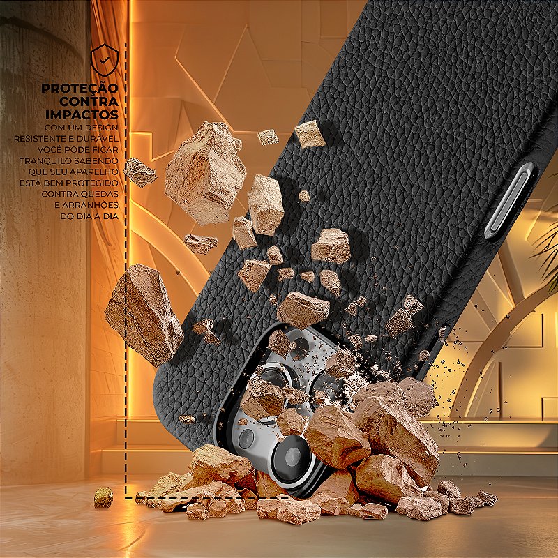 Capa para iPhone 12 Pro Max - Magsafe Tech Couro - Preta - Gshield - foto 5