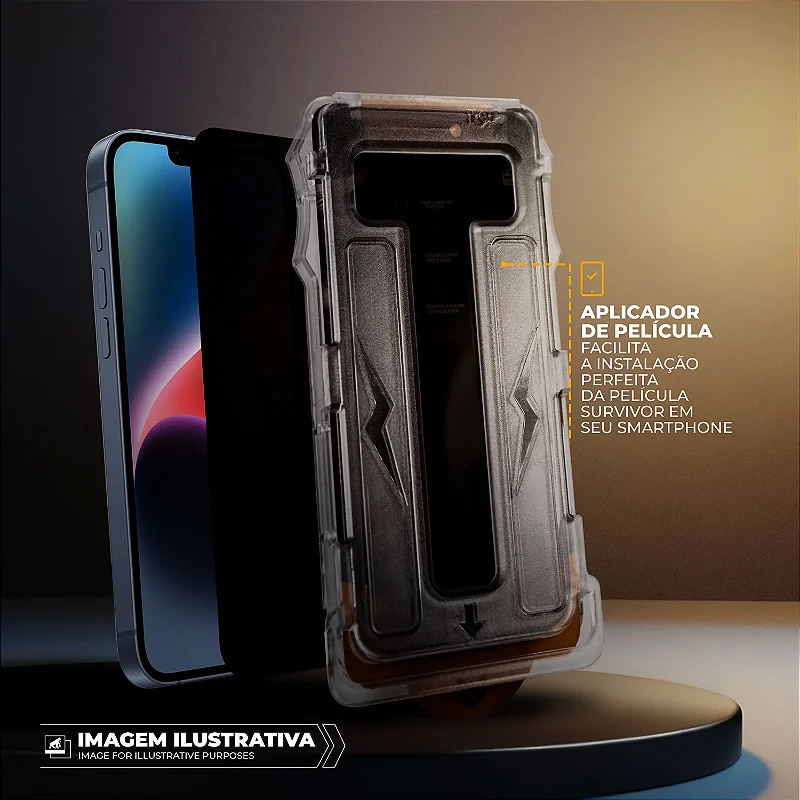 Película para iPhone 17 Pro Max - Privacidade com Aplicador - Survivor - Gshield