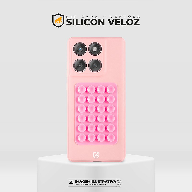 Capa Silicon Veloz para Samsung Galaxy A16 5G + Ventosa - Rosa - Gshield