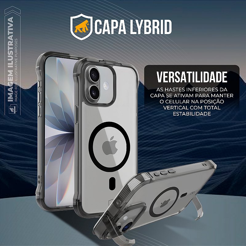 Capa para iPhone 17 - Lybrid Magsafe - Preta - Gshield - foto 4
