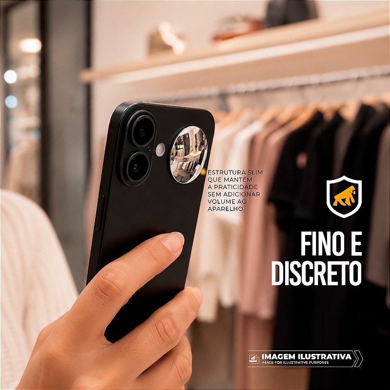 Mini Espelho Selfie Adesivo para Câmera Traseira Celular e Smartphone - SnapView - Gshield - foto 5