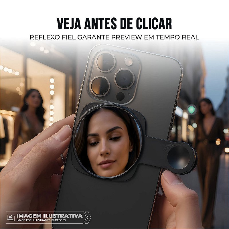 Espelho Reflexivo Universal para Selfie Traseira Celular com Clip - SnapView - Gshield - foto 4