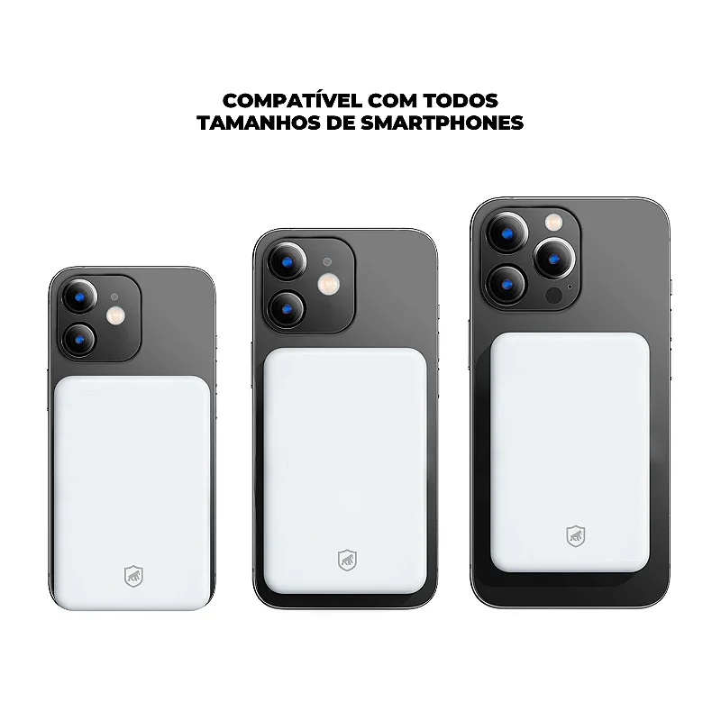 REEMBALADO - Carregador Portátil Wireless MagPower 5.000 mAh - Branco - Gshield