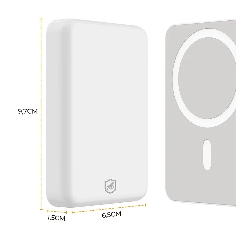 REEMBALADO - Carregador Portátil Wireless MagPower 5.000 mAh - Branco - Gshield