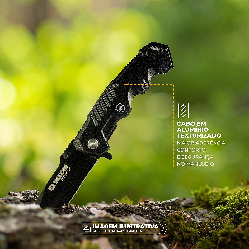Faca Tática Dobrável - Aço Inoxidável, Uso Outdoor, Camping e Sobrevivência - Survivor - Gshield - foto 4