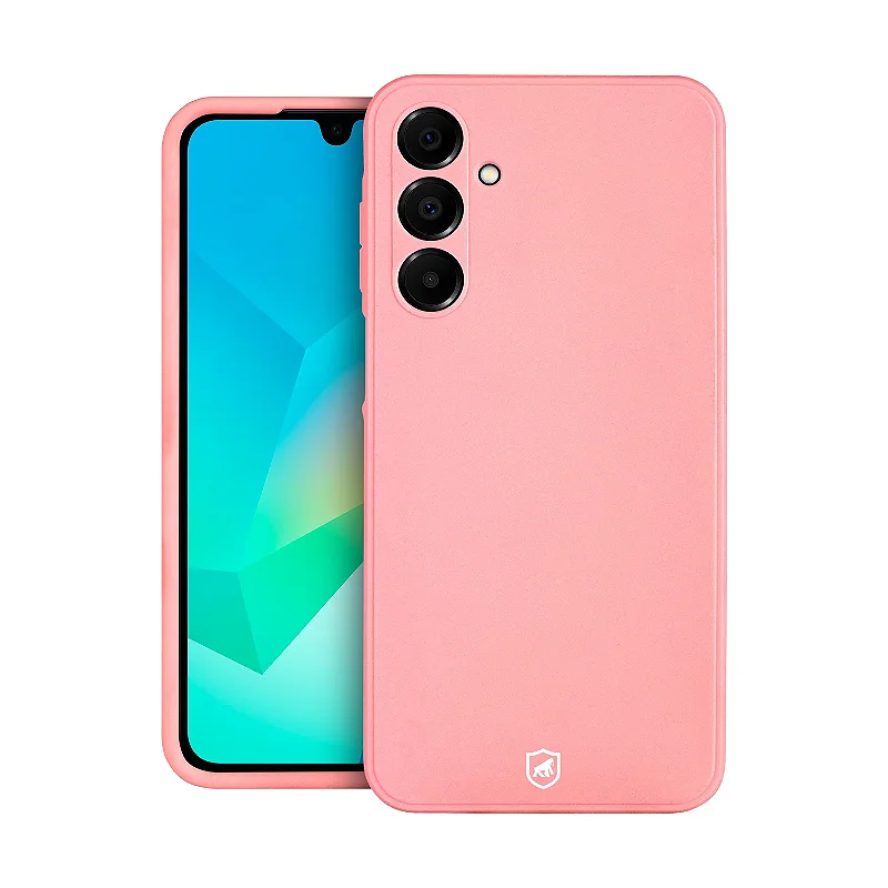Kit Capa Silicon Veloz para  Samsung Galaxy A16 5G +  Cordão Phone Strap Flex - Rosa - Gshield