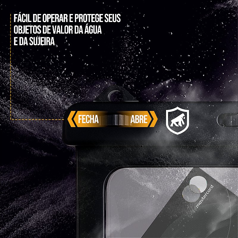 Bolsa à Prova d’Água com Alça Ajustável - Vertical - Ideal para Viagem, Praia e Piscina - Gshield - foto 3