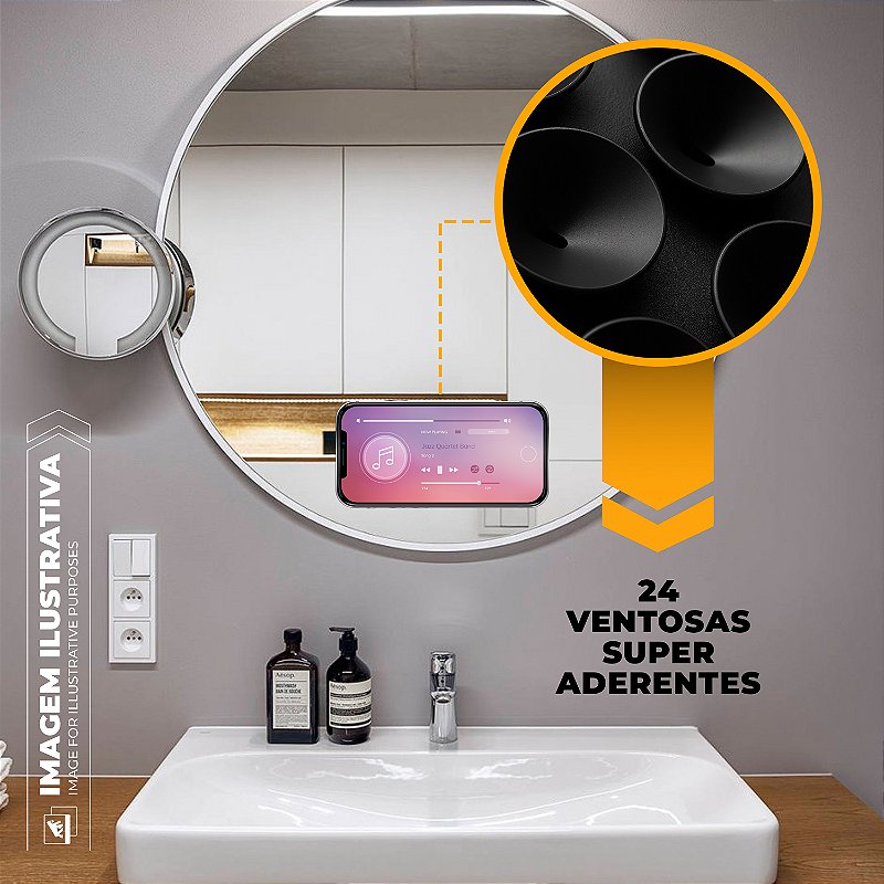 Kit Capa Crystal Slim para Iphone 16E +  Ventosa - Preta - Gshield
