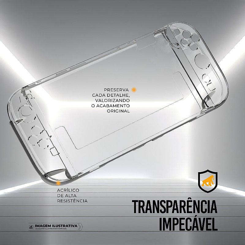 Capa para Nintendo Switch 2 - Crystal Slim - NÃO AMARELA - Gshield