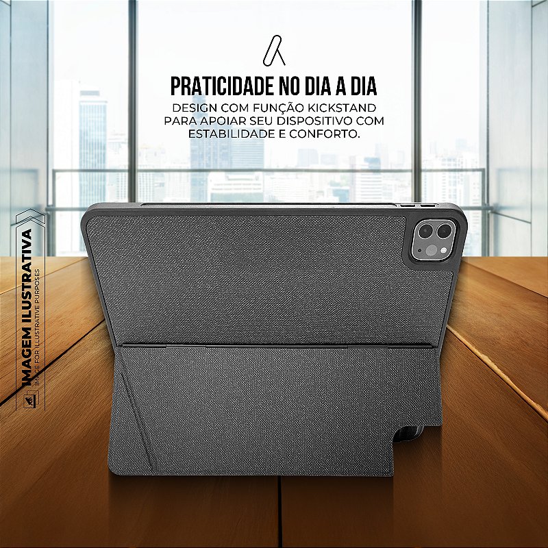 Capa para iPad de 10.9" e 11" com Teclado Bluetooth, Touchpad, ABNT2, Suporte para Caneta e Kickstand - Hybrid - Gshield