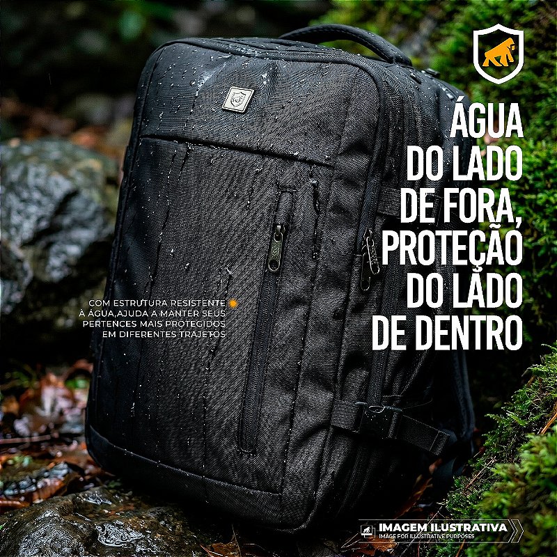Mochila Mala de Mão Expansível para Viagem 38L com Compartimento Acolchoado para Notebook até 17'' Resistente à Água - Gshield - foto 6