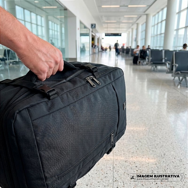 Mochila Mala de Mão para Viagem 38 Litros com Compartimento interno a Vácuo e Bomba de Sucção para Notebook até 17'' Expansível, Resistente à Água - Gshield - foto 8