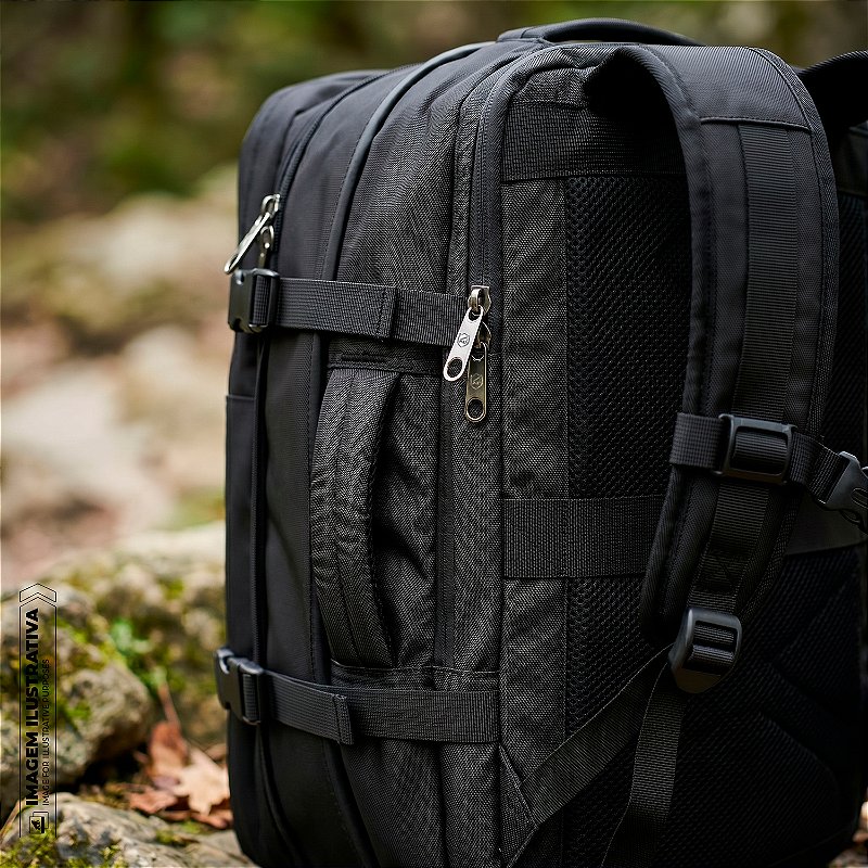 Mochila Mala de Mão para Viagem 38 Litros com Compartimento interno a Vácuo e Bomba de Sucção para Notebook até 17'' Expansível, Resistente à Água - Gshield - foto 10
