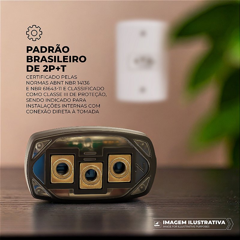 Plugue de Tomada Protetor DPS Anti-Raio e Surtos Elétricos - Survivor - Gshield